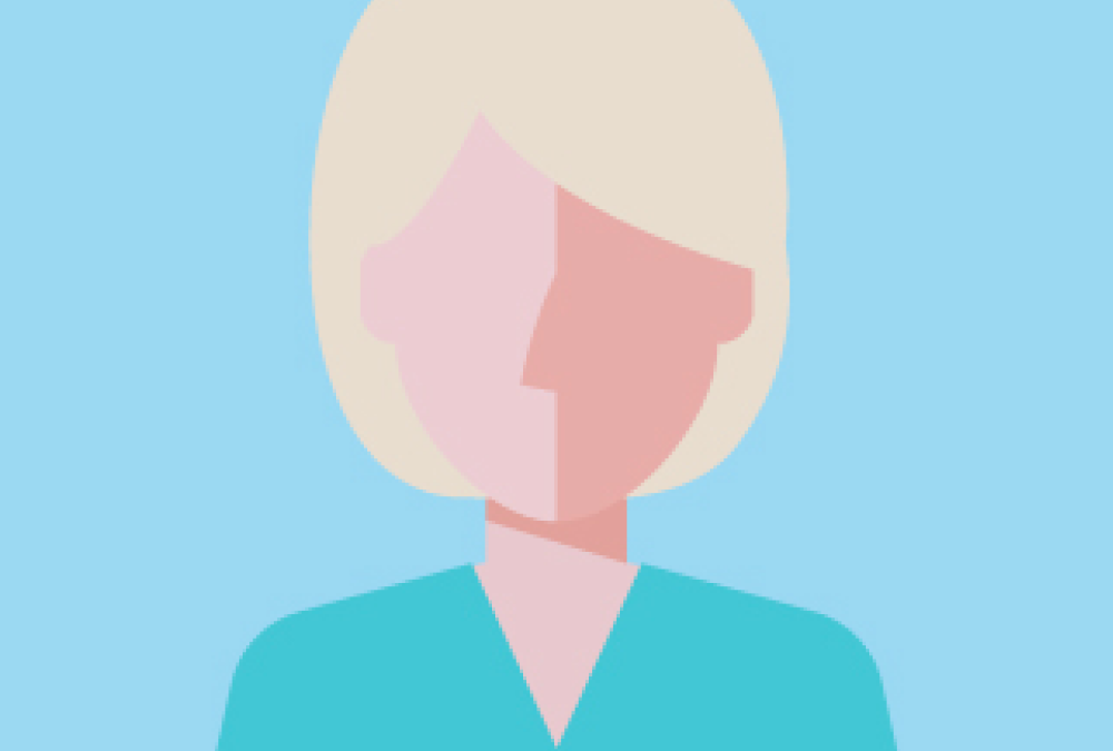 Neutrales Ersatzportrait für Mitarbeiterin blondhaarig