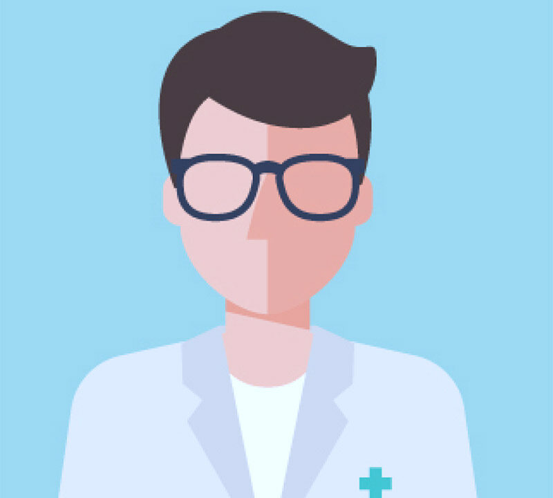 Neutrales Ersatzportrait Assistenzarzt